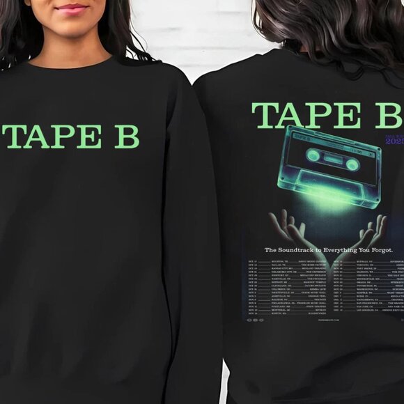 Tape B Merch Fall Tour 2025 Schedule Sweatshirt 141 - Picture 1 of 6